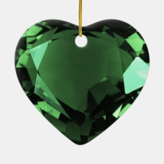 Emerald Heart Keramik Ornament (Hinten)