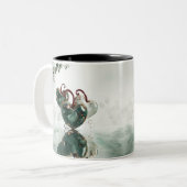 Emerald Heart Reflections Zweifarbige Tasse (Vorderseite Links)