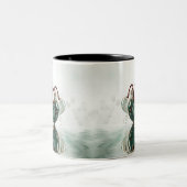 Emerald Heart Reflections Zweifarbige Tasse (Mittel)
