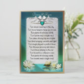 Emerald Heart Save the Date (Stehend Vorderseite)