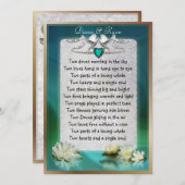 Emerald Heart Save the Date Einladung (Vorne/Hinten)