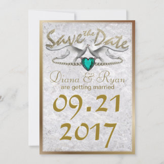 Emerald Heart Save the Date Einladung