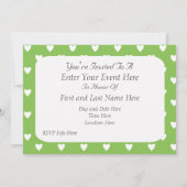 Emerald Hearts Party Einladung (Rückseite)