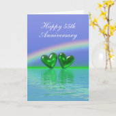 Emerald Hearts (Tall), 55. Jahrestag Karte (Gelbe Blume)