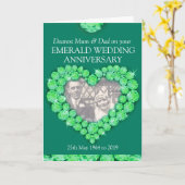 Emerald Hochzeitstag Eltern Fotokarte Karte (Gelbe Blume)