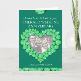 Emerald Hochzeitstag Eltern Fotokarte Karte