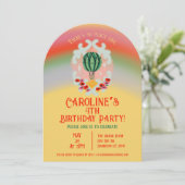 Emerald Hot Air Balloon Kindergeburtstag Einladung (Stehend Vorderseite)