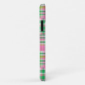 Emerald Hot Pink Preppy Patchwork Madras Monogram Case-Mate iPhone Hülle (Hinten/Rechts)