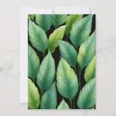 Emerald Hummingbird Tropical Blätter Wedding Save The Date (Rückseite)