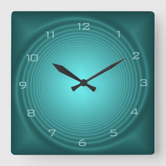 Emerald Illuminated Design> Muster-Wanduhr Quadratische Wanduhr (Vorderseite)