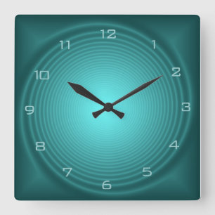 Emerald Illuminated Design> Muster-Wanduhr Quadratische Wanduhr