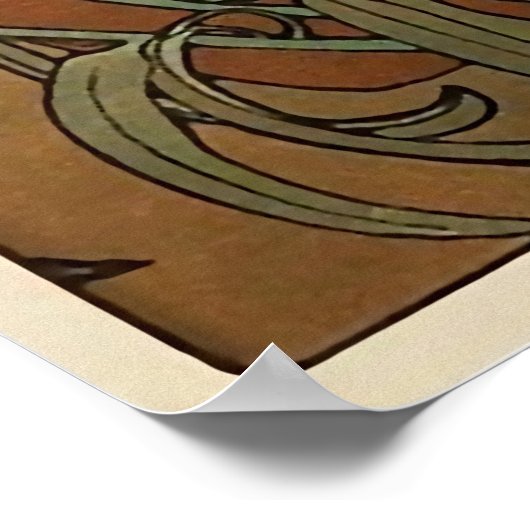 Emerald Illustration von Alphonse Mucha Poster (Ecke)