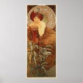 Emerald Illustration von Alphonse Mucha Poster (Vorne)