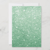 Emerald Imitats Glitzer Elegant Sweet 16 Geburtsta Einladung (Rückseite)