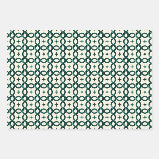 Emerald Interlocking Circles Gift Wrap A Refined Geschenkpapier Set (Vorderseite 2)