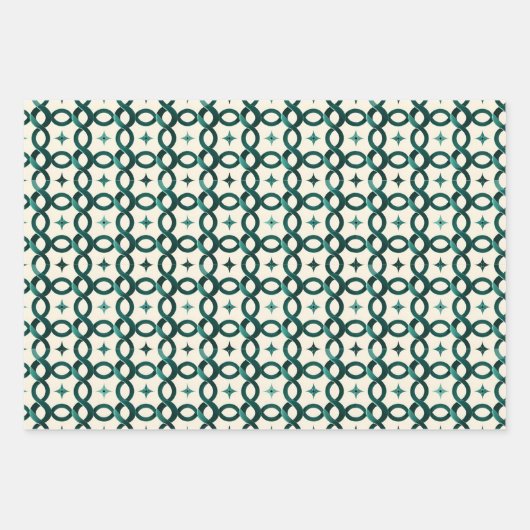 Emerald Interlocking Circles Gift Wrap A Refined Geschenkpapier Set (Vorderseite)