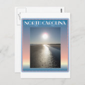 Emerald Isle Beach, NC bei Sunset Postkarte (Vorne/Hinten)