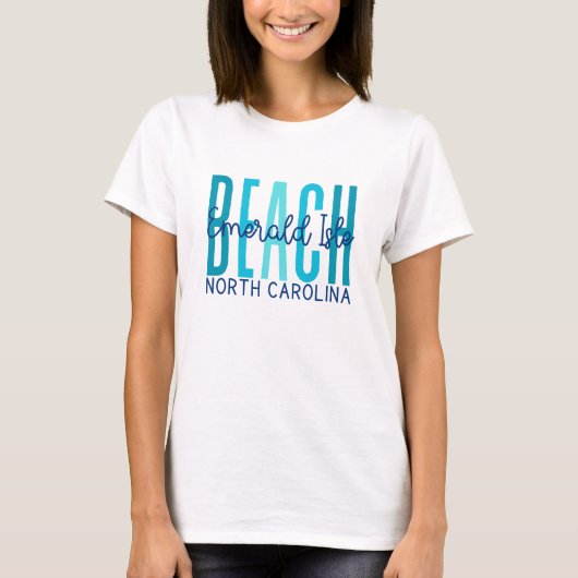 Emerald Isle Beach North Carolina (Ozean) T-Shirt (Vorderseite)