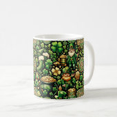 Emerald Isle Charm: Nahtloser St. Patrick's Day Pa Kaffeetasse (VorderseiteRechts)