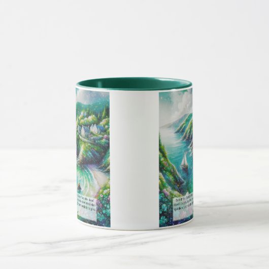 Emerald Isle Irish Christlich KJV Romans Verse Tasse (Zentrum)