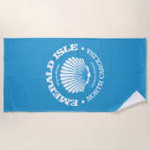Emerald Isle (Muschel) Strandtuch (Vorderseite)