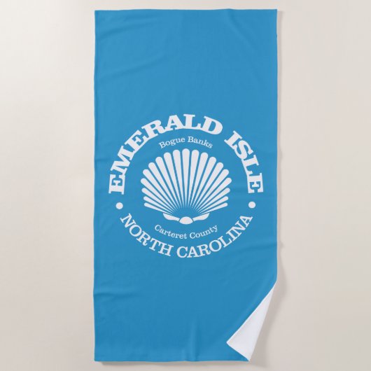 Emerald Isle (Muschel) Strandtuch (Vorderseite)