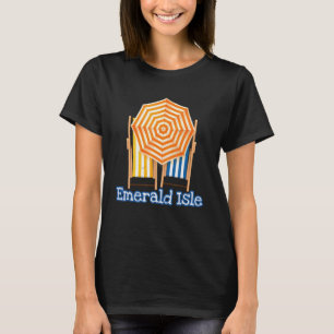 Emerald Isle Nautical Striped Beach Sessel Schirm T-Shirt
