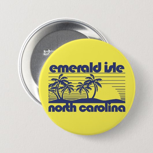 Emerald Isle, North Carolina Button (Vorne & Hinten)
