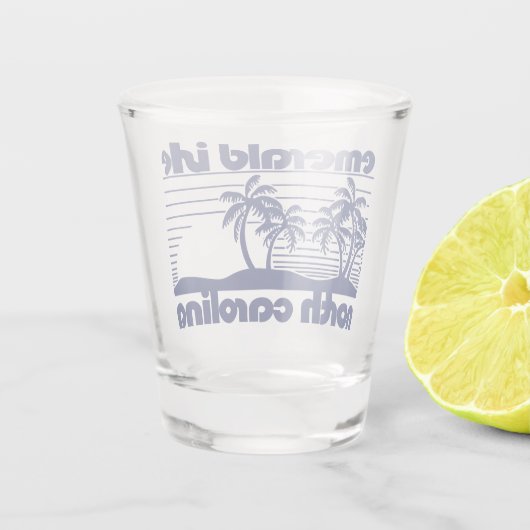 Emerald Isle, North Carolina Schnapsglas (Rückseite)