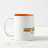 Emerald Isle North Carolina Sun Palm Trees Zweifarbige Tasse (Links)