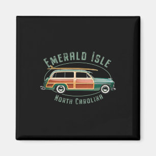 Emerald Isle North Carolina Vintage Surfen Magnet