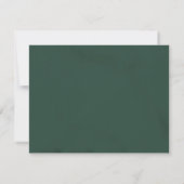 Emerald & Ivory Botanische Eleganz Hochzeit RSVP Karte (Rückseite)