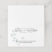 Emerald Ivy Wedding Folded Platzkarte 2 (Außenseite Aufgefaltet)