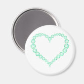 Emerald Jewel Heart Magnet (Vorderseite/Rückseite)