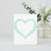 Emerald Jewel Heart Postkarte (Stehend Vorderseite)