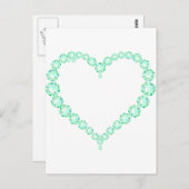 Emerald Jewel Heart Postkarte (Vorne/Hinten)