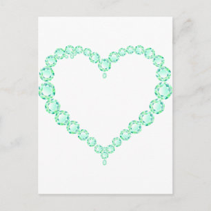 Emerald Jewel Heart Postkarte