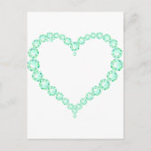 Emerald Jewel Heart Postkarte (Vorderseite)