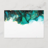 Emerald Jewel Tone Wedding Details Card Begleitkarte (Rückseite)