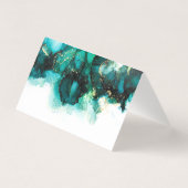 Emerald Jewel Tone Wedding Platzkarte (Rückseite)