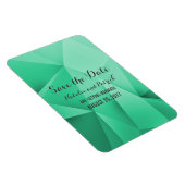 Emerald Jewel Tones Save the Date Flexi Magnet (Rechte Seite)