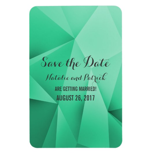 Emerald Jewel Tones Save the Date Flexi Magnet (Vertikal)