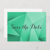 Emerald Jewel Tones Save the Date Postcard Ankündigungspostkarte (Vorne/Hinten)