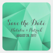 Emerald Jewel Tones Save the Date Stickers (Vorderseite)