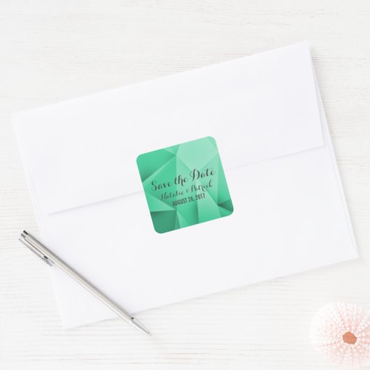 Emerald Jewel Tones Save the Date Stickers (Umschlag)