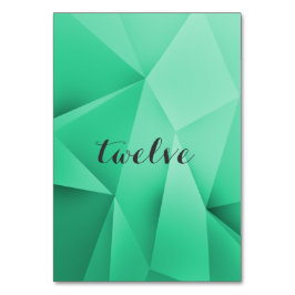 Emerald Jewel Tones Tischnummer Card