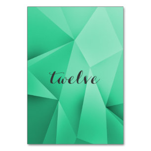 Emerald Jewel Tones Tischnummer Card