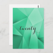 Emerald Jewel Tones Tischnummer Postcard (Vorne/Hinten)