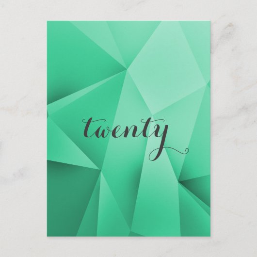 Emerald Jewel Tones Tischnummer Postcard (Vorderseite)