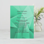 Emerald Jewel Tones Wedding Einladung (Stehend Vorderseite)